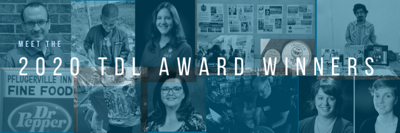 Collage and text logo linking to the 2020 TDL Award Winners blog.
