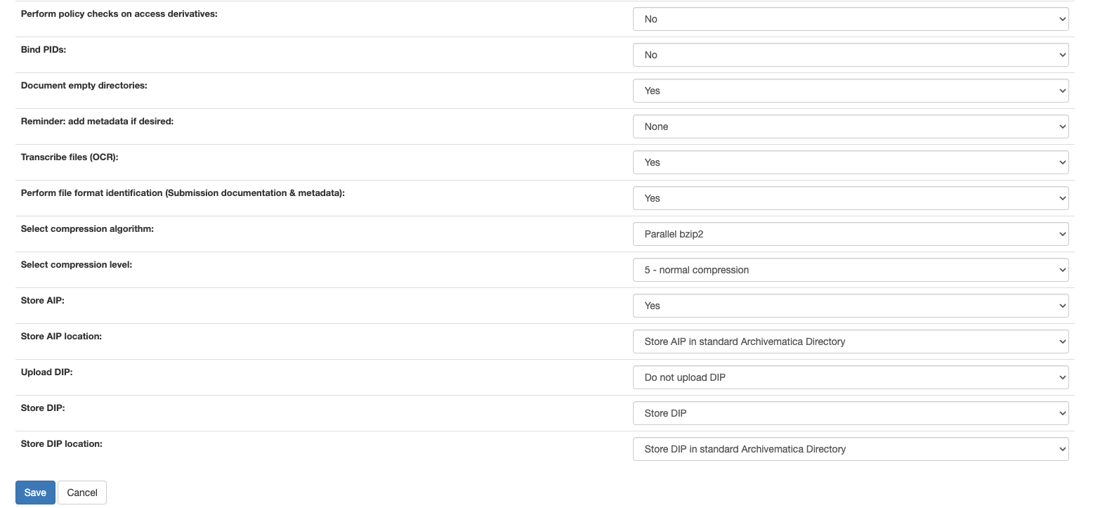 Archivematica born digital processing configuration for UH, part 2 of 2