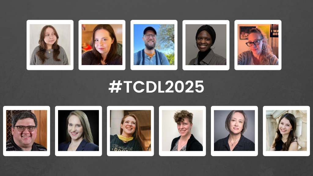 Photo collage of the TCDL 2025 Planning Committee on a gray background.