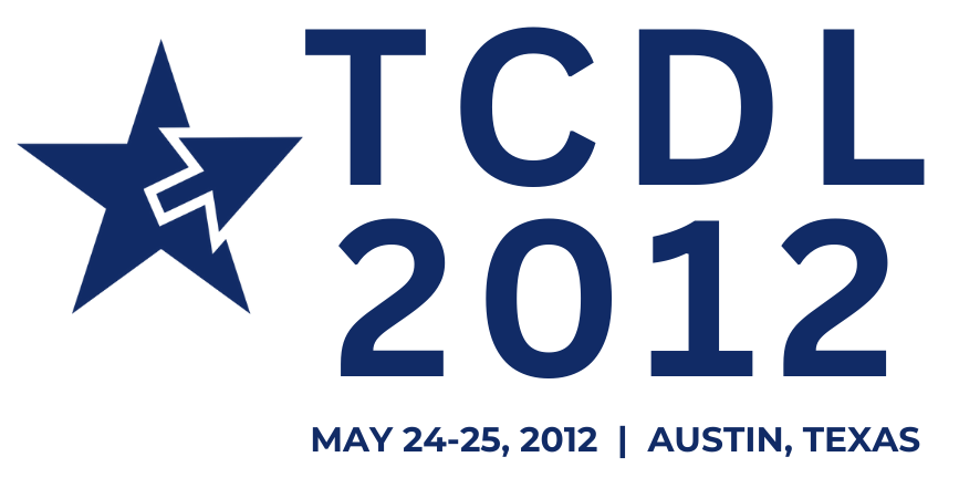 Logo for 2012 Texas Conference on Digital Libraries (TCDL).
