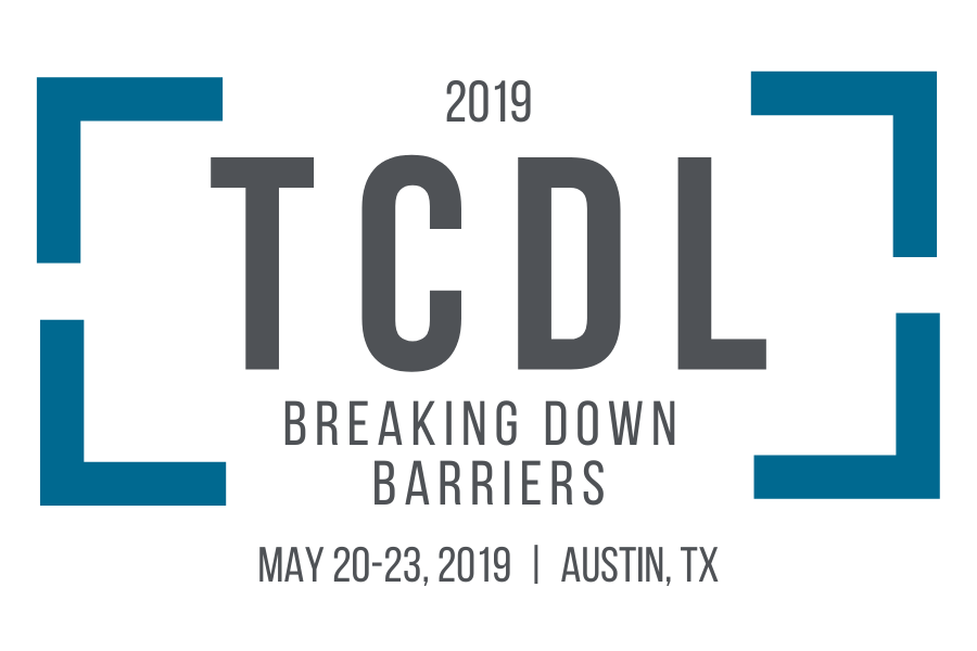 Logo for 2019 Texas Conference on Digital Libraries (TCDL).